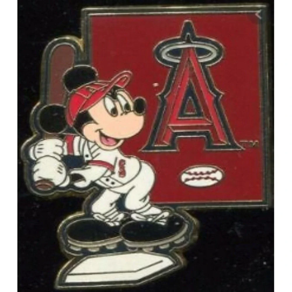 Disney Pin Mickey‎ Mouse Major League Baseball LA Angels Anaheim uniform 47891